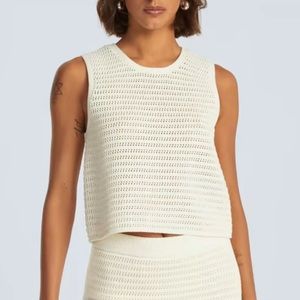 Everlane The Crochet Knit Cami Tank Top